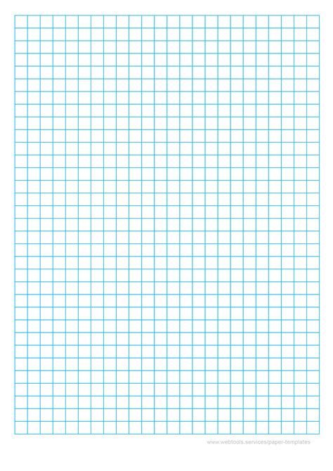 Webtools Blue Lined 8mm Squared Paper Template