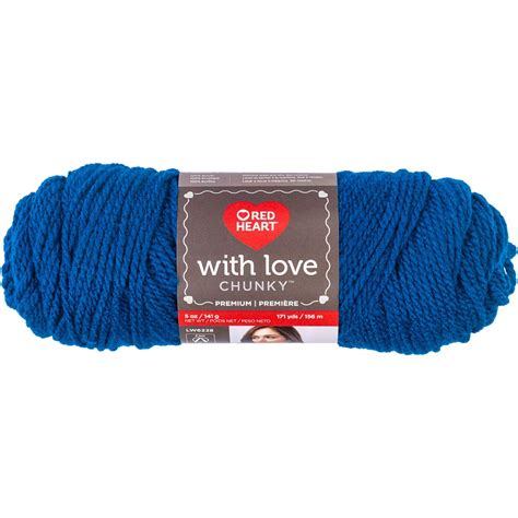 Red Heart With Love Chunky Blue Hawaii Knitting And Crochet Yarn