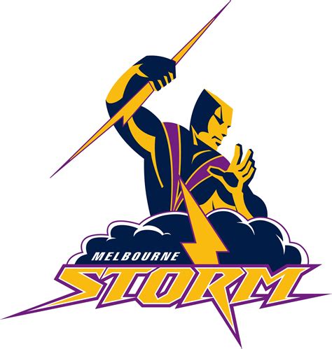 The melbourne storm are a rugby league team based in melbourne, victoria in australia, that participates in the national rugby league. Melbourne Storm Logo