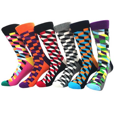 Assorted Socks Bundle 6 Pack Multi Color Amedeo Exclusive