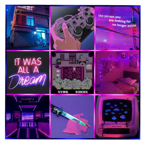 Neonvaporwave Yume Nikki Moodboard By Monkey Overalls On Deviantart