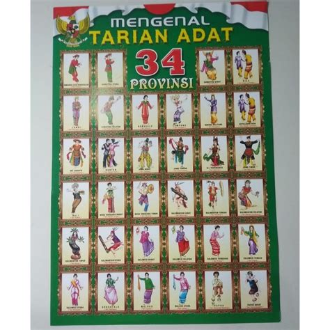 Jual Poster Tema Tarian Adat Provinsi Shopee Indonesia