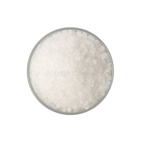 Large Crystals Of White Sugar Isolated On White Background Stock Image