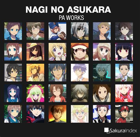 ^_^ some are facts about them, some are not. Anime Chart: Nagi no Asu Kara Voice Actors (Seiyuu)