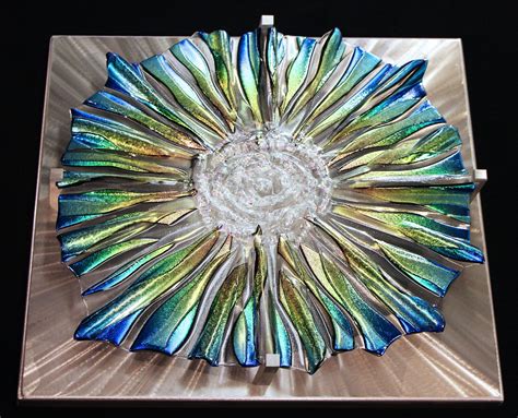 15 best collection of fused dichroic glass wall art