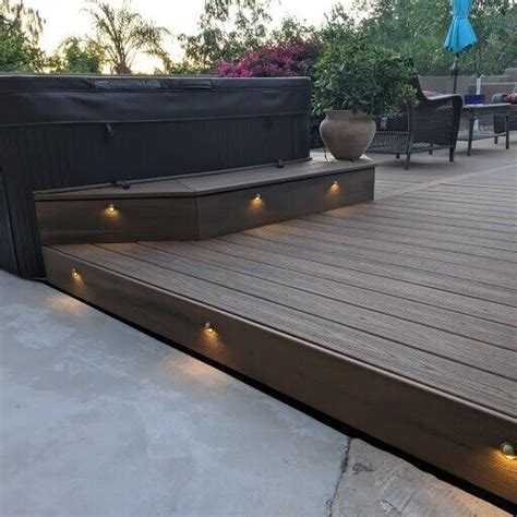 10pcsset 12v Half Moon Outdoor Garden Stair Path Flat In Led Deck Step