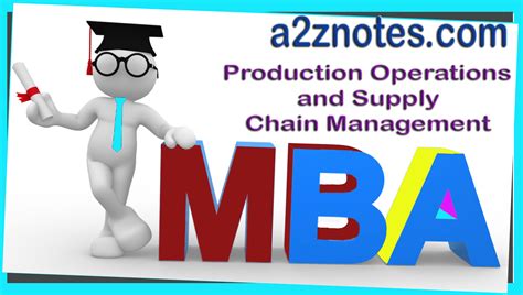 Mba Production Operations And Supply Chain Management