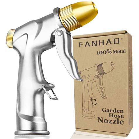 Fanhao Upgrade Garden Hose Nozzle Sprayer 100 Heavy Duty Metal