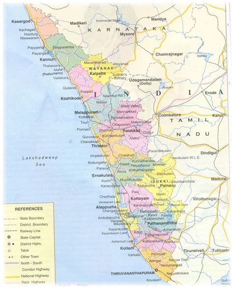 Exploring The Beauty Of Kerala Through Its Map With Cities Map Of The Usa
