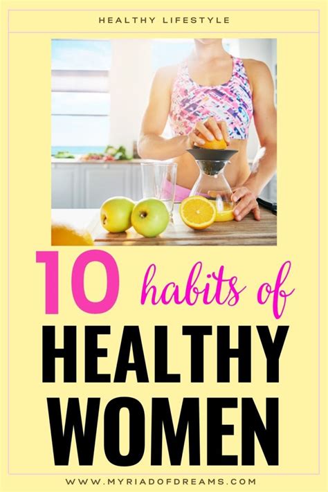10 Habits Of Healthy Women — Myriad Of Dreams — Wellness
