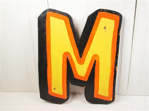 Vintage Goodness 10 Vintage Painted Wood Sign Letters New On Etsy