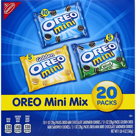 Nabisco Oreo Mini Mix Sandwich Cookies Variety Pack 20 1 Oz Packs