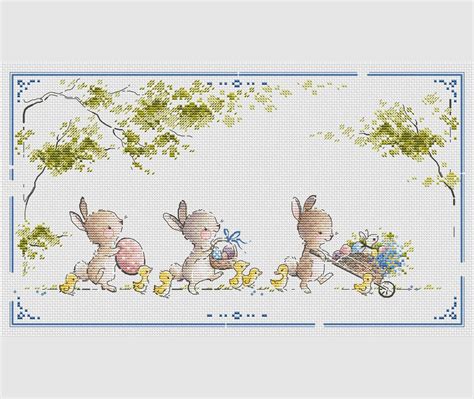 The patterns are produced by calicoconfectionery, stitcherhood, the, stoney creek and others priced from $3.00 to $14.99. Easter bunnies cross stitch pattern Easter cross stitch ...