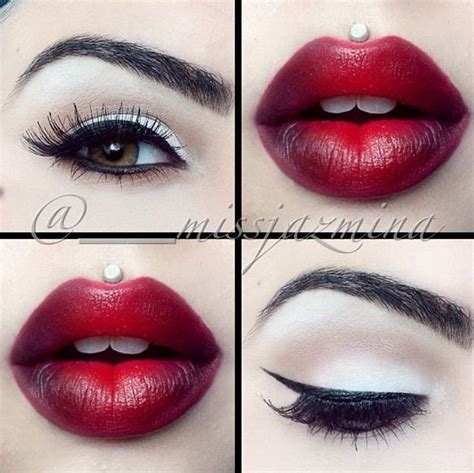 Simple Black Winged Liner With Red Lipstick Follow This Girl On