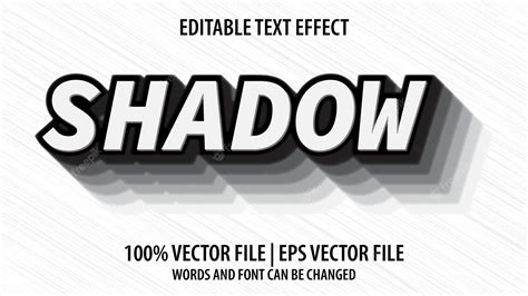 Premium Vector Editable Text Effect Modern 3d Shadow And Minimal Font