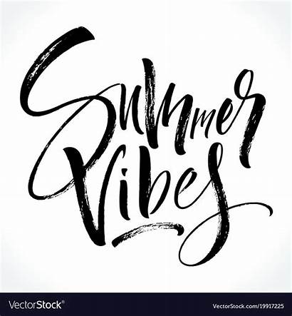 Vibes Summer Vector Lettering Royalty
