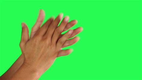 Two Hands Clap On Green Stock Footage Video 100 Royalty Free 7930381