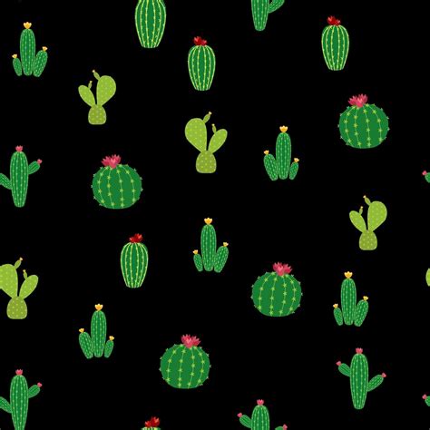 Cactus Seamless Pattern Background Vector Illustration 2722644 Vector