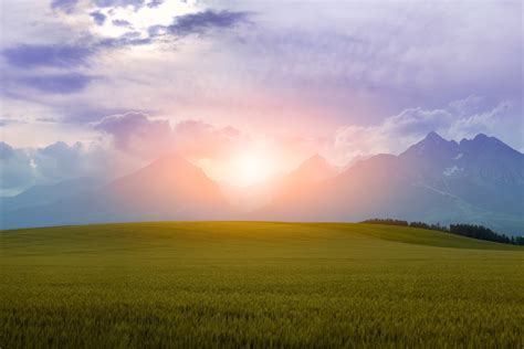 Sunset Over The Mountains In Slovakia Image Free Stock Photo Public