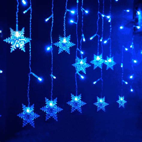 110 V Snowflake Led String Curtain Lights Christmas Wedding Party Decor