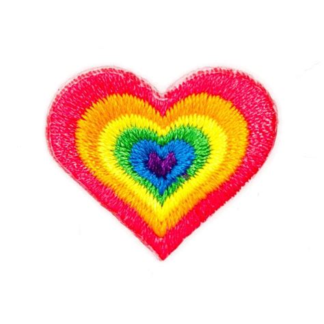 rainbow heart sticker patch sticker patches rainbow heart heart stickers