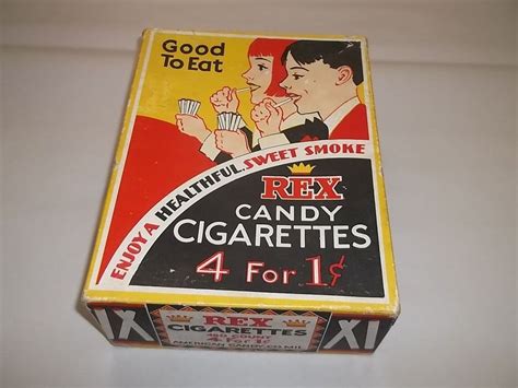 Vintage 1920s Rex Candy Cigarettes Candy Box American Candy Co