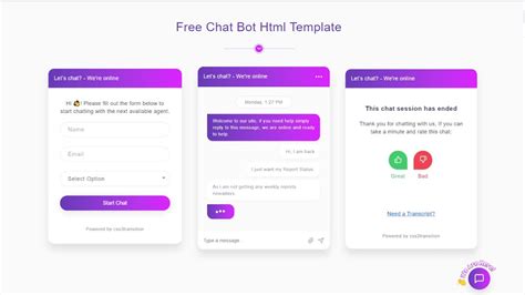Chat Bot Html Template Free Youtube