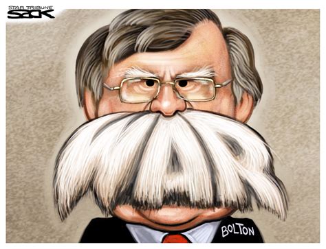 Political Cartoon Us John Bolton Nuclear War Hawk Mustache The Week