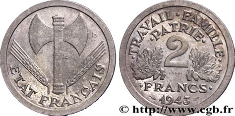 Essai de 2 francs Francisque 1943 Paris F.270/1 v48_0881 Modernes