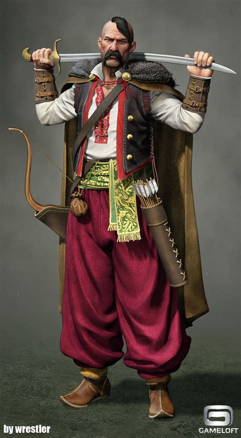 Cossack Warrior Render Georgi Georgiev Warrior Fantasy Character
