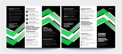 Front And Back Page View Of A Professional Trifold Brochure Template