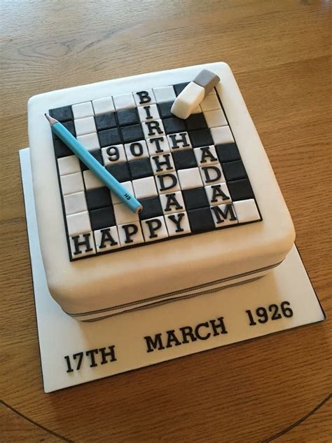 Birthday cake ideas for a 90 year old man volkswagen car. Crossword cake for 90th birthday. | Dad birthday cakes ...