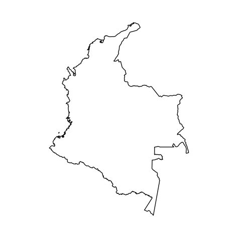 Outline Simple Map Of Colombia Vector Art At Vecteezy
