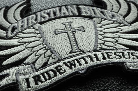 Small Christian Biker Patch I Ride With Jesus Christian Patches