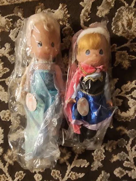 Disney Precious Moments Anna And Elsa Frozen Dolls 12 Nwt 9000