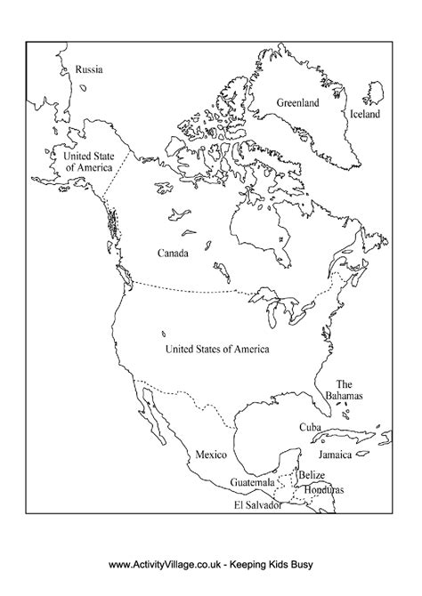 Mapa Konturowa Ameryki Północnej Do Wydruku UNA ROYAL