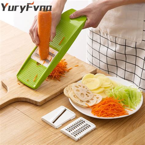 Yuryfvna Multipurpose Vegetable Slicer 3 Blades Mandoline Slicer Peeler