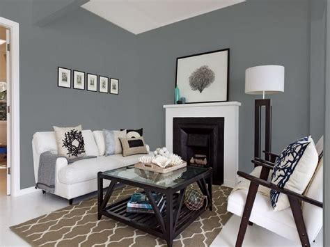 White And Grey Wall Colors For Cute Living Room Decorating Ideas With