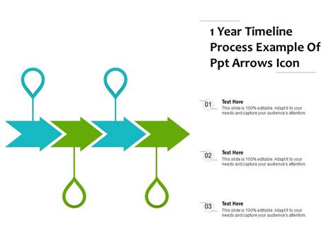 1 Year Timeline Process Example Of Ppt Arrows Icon Presentation