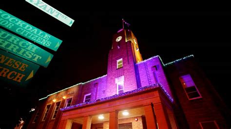 Special Lighting Enhances Architectural Beauty Of Rockdale Town Hall