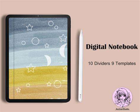 Digital Notebook Digital Diary Journal Digital Tabs Graphic Etsy