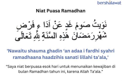 Bacaan Niat Puasa Ramadhan Dan Artinya Lengkap Baca Di Malam Hari