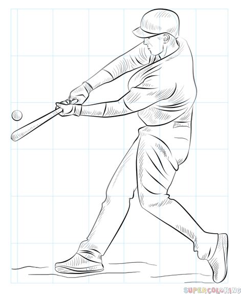 How To Draw Baseball Players Step By Step Baseball Wall