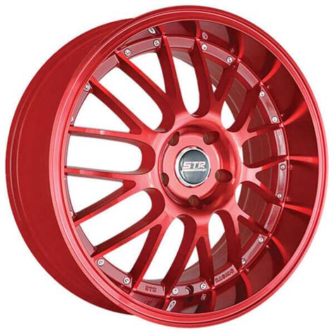18 Str Wheels 514 Neon Red Jdm Style Rims Str011 2