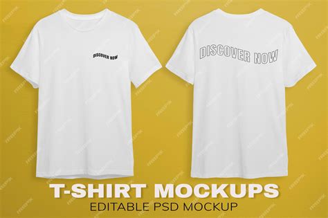 Premium Psd White T Shirts Mockup Design