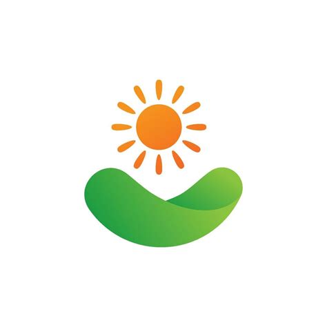 Sun Farm Logo Vector Icon Design Illustration 13001433 Vector Art At