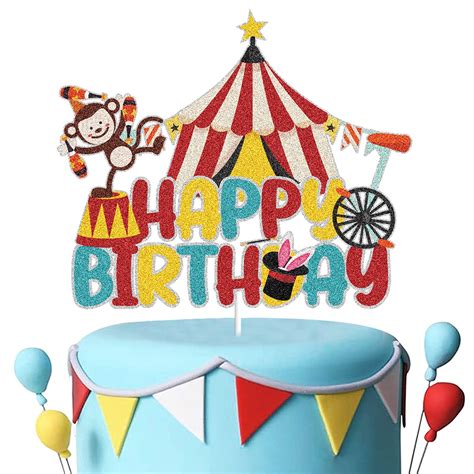 Buy Circus Happy Birthday Cake Toppers Carnival Themed Birthday Party