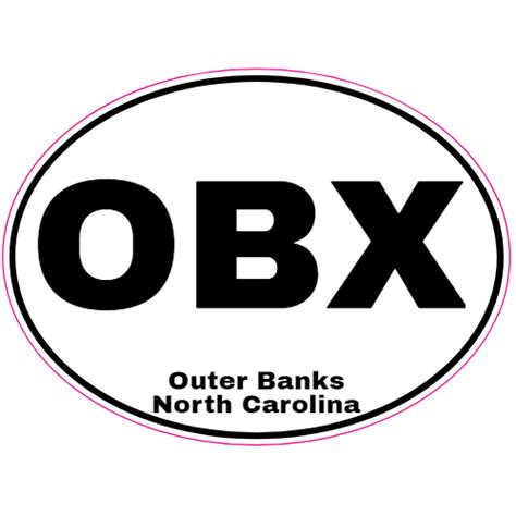 Custom Obx Outer Banks North Carolina Oval Decal Sticker Printing