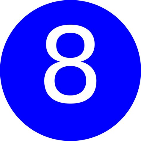 Number 8 Blue Background Clip Art At Vector