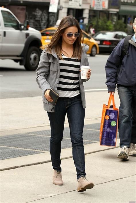 Mila Kunis Fashion Style Style Inspiration Casual Celebrity Street